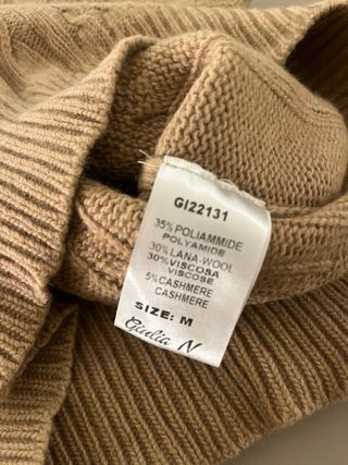 Jersey de punto trenzado beige