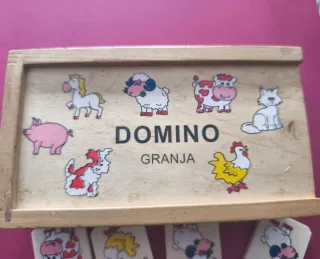 Dominó Infantil Granja Madera 28 Fichas