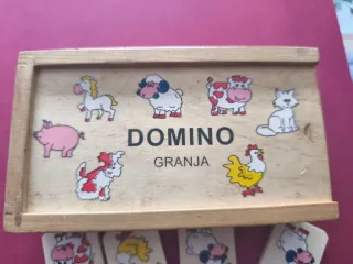 Dominó Infantil Granja Madera 28 Fichas