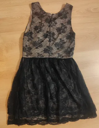 Vestido Massimo Dutti encaje negro talla M
