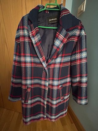 Chaquetón cuadros Stradivarius T XS