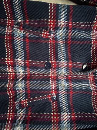 Chaquetón cuadros Stradivarius T XS