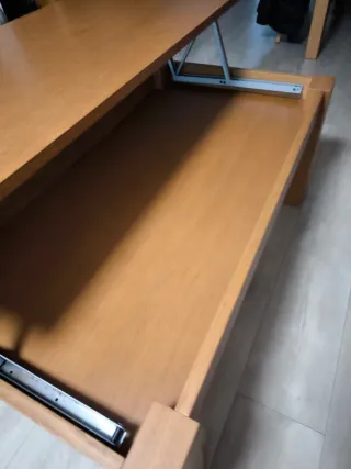 Mesa de centro elevable madera