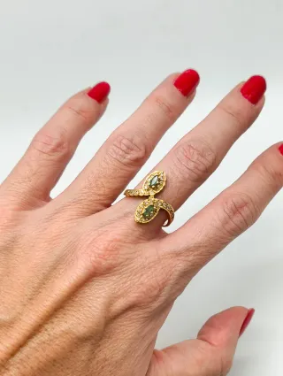 Anillo Dama "Tu y yo" Oro 18kt