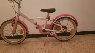 Bicicleta infantil niña rosa y blanca