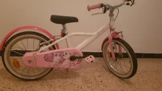 Bicicleta infantil niña rosa y blanca