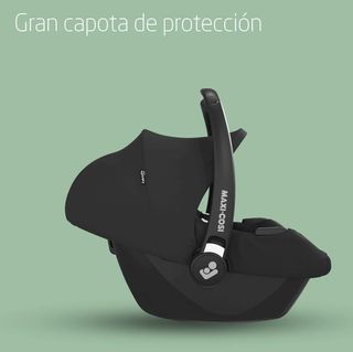 Maxi-Cosi CabrioFix i-Size, seggiolino auto per neonati, 0-12m, max. 12 kg, capota grande, seggiolino imbottito, si adatta a passeggini Maxi-Cosi, Essential Black