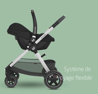 Maxi-Cosi CabrioFix i-Size, seggiolino auto per neonati, 0-12m, max. 12 kg, capota grande, seggiolino imbottito, si adatta a passeggini Maxi-Cosi, Essential Black