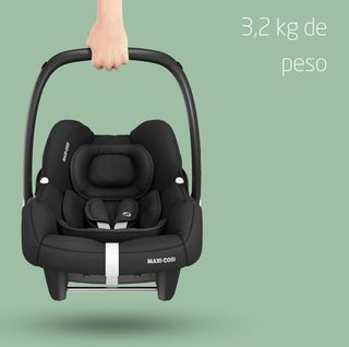 Maxi-Cosi CabrioFix i-Size, seggiolino auto per neonati, 0-12m, max. 12 kg, capota grande, seggiolino imbottito, si adatta a passeggini Maxi-Cosi, Essential Black