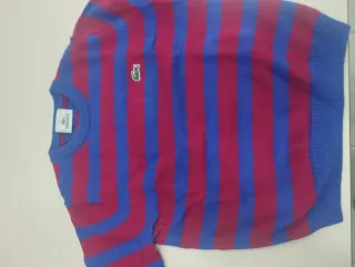 Jersey Lacoste Rayas Azul y Rojo. Niño 6 años