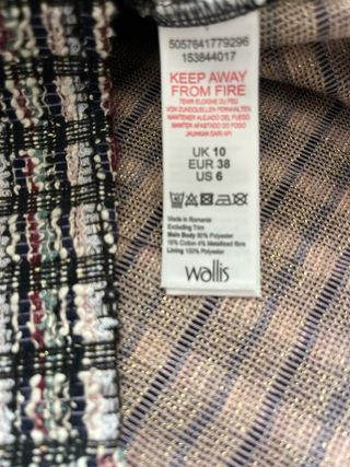 Vestido tweed cuadros beige y negro