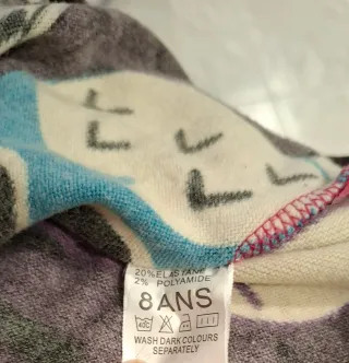 Vestito bambina collo alto stampa gufi 8 anni