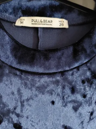 Vestido de terciopelo azul