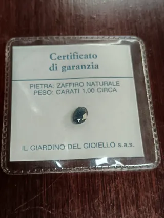 Zaffiro naturale 1,00 ct con certificato