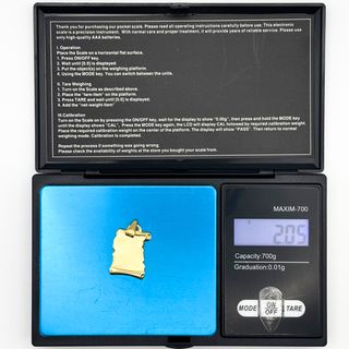 Colgante Oro 18K, Pergamino, 2.05gr