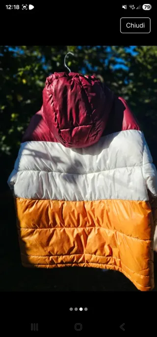 Piumino unisex color block