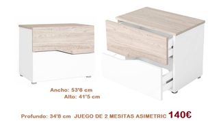 Cabezal LED + 2 Mesitas + Cama 160x200