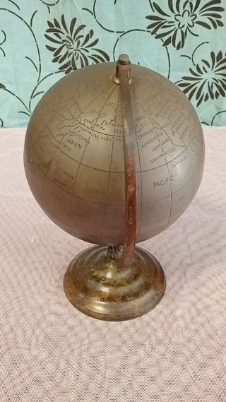 Globo terráqueo mapa del mundo antiguo