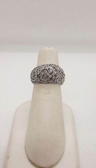 Anello donna con cuori e zirconi