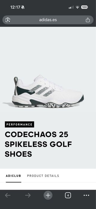 Zapatillas Adidas Golf Codechaos 25 T44 2/3