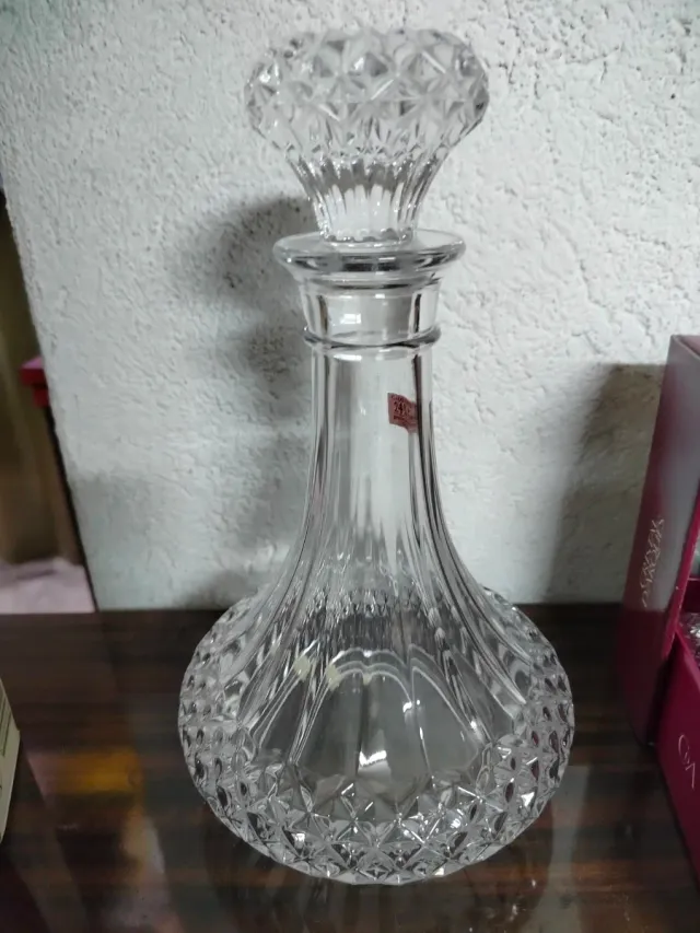Licorera Cristal d'Arques y 12 vasos