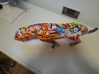 Figura Decorativa Leopardo Multicolor