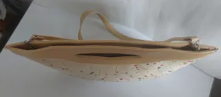 Bolso cartera flor seca natural beige multicolor