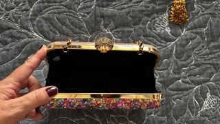 Bolso de fiesta pedrería multicolor