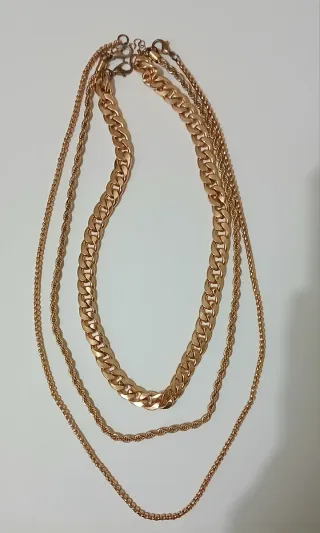 Cadenas cubanas de oro pintado hombre