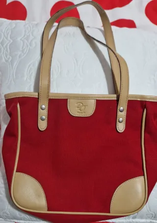 Bolso DJ Paris Rojo y Beige