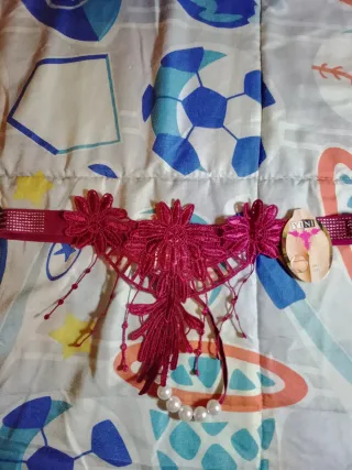 Tanga perlas sexy burdeos