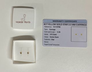 Pendientes Monde Petit Oro 9K Estrella