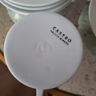 Juego café de castro, antiguo sargadelos, blanco