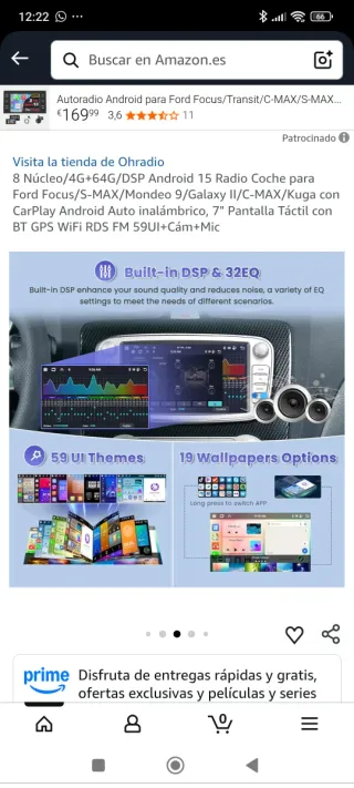 Pantalla Android Ford