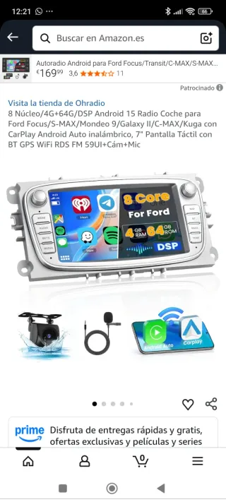 Pantalla Android Ford