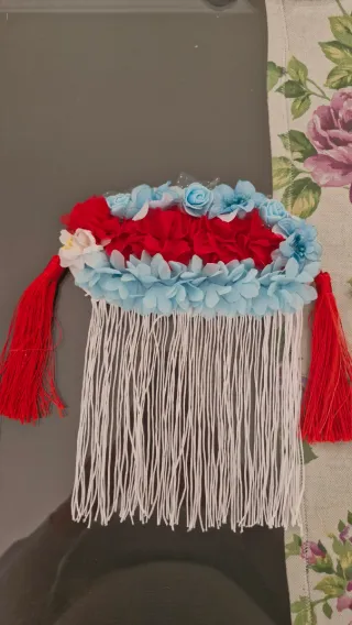 Hombreras Flamenca Flores Rojas y Azules