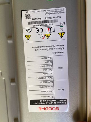 Inversor Goodwe 8Kw Monofásico Nuevo