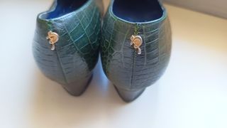 Pollini Scarpe Pelle Verde Tg 38