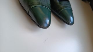 Pollini Scarpe Pelle Verde Tg 38