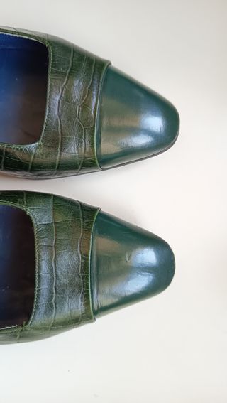 Pollini Scarpe Pelle Verde Tg 38