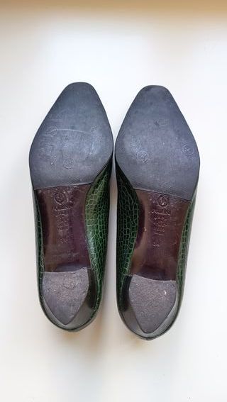 Pollini Scarpe Pelle Verde Tg 38
