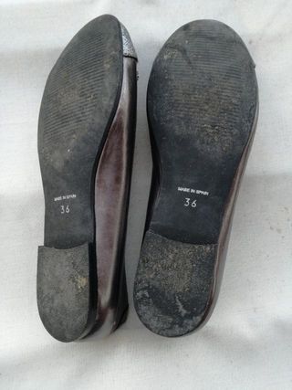 Bailarinas grises y plateadas con pedrería