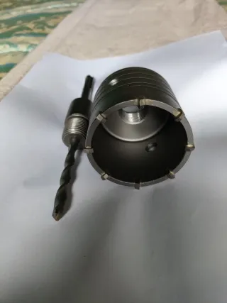 Broca corona 65mm con husillo 10cm