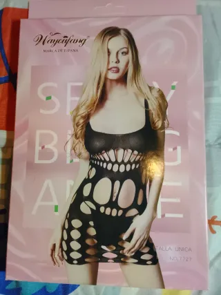 Vestido de red sexy Waycaiifang talla única