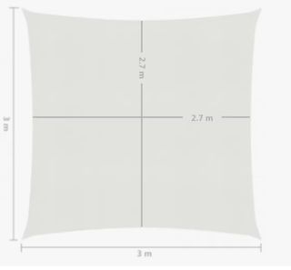 Toldo Vela Cuadrado Tela Oxford 2,5x2,5m CREMA