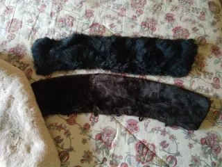 Bufanda y 2 cuellos de pelo sintético