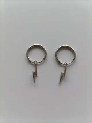Pendientes Aro Rayo Plata