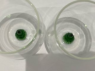 2 Vasos con Árbol de Navidad Verde