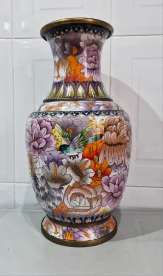 Jarron chino cloisonne