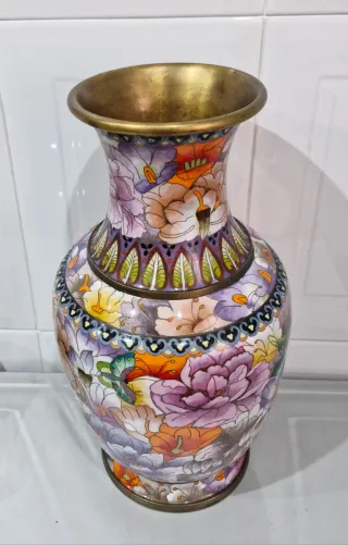 Jarron chino cloisonne